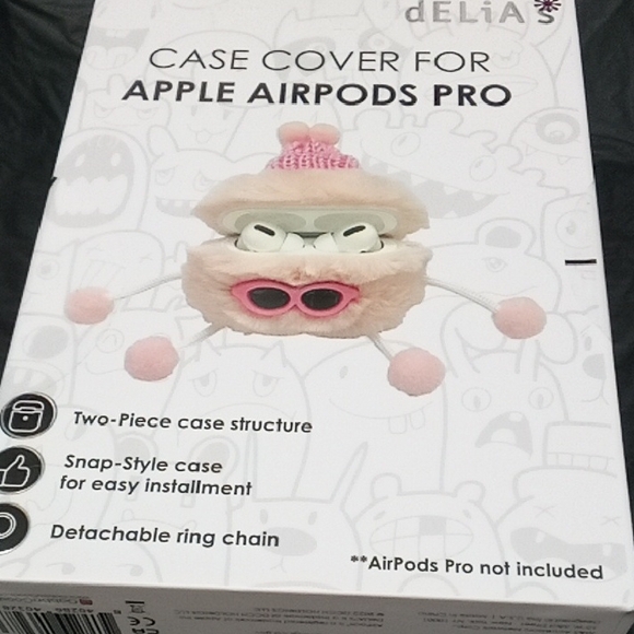 dELiA*s Pink Fuzzy AirPods Pro Case Cover - Picture 1 of 1